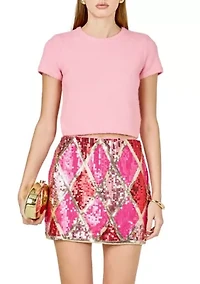 Fuzzy Short Sleeve Top