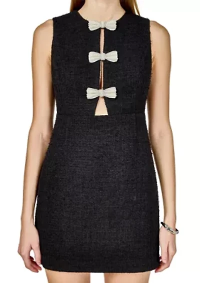 Pearl Bow Mini Dress