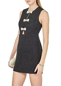 Pearl Bow Mini Dress