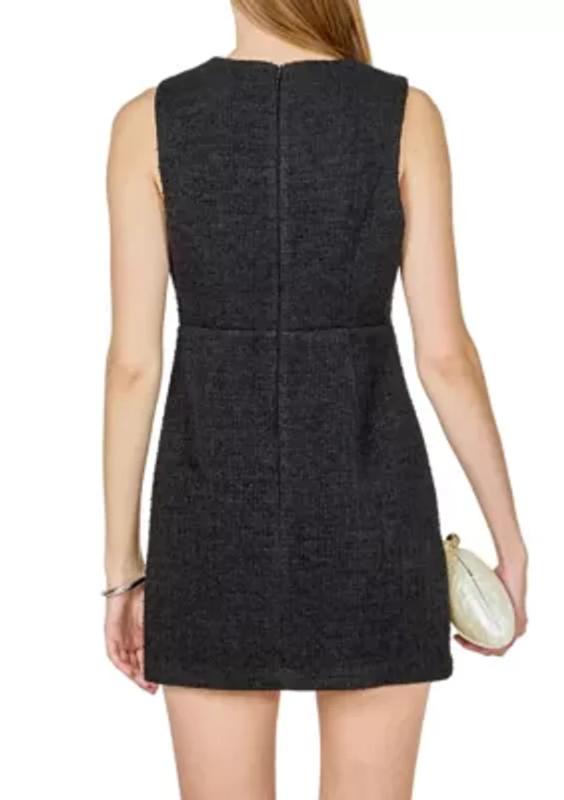 Pearl Bow Mini Dress