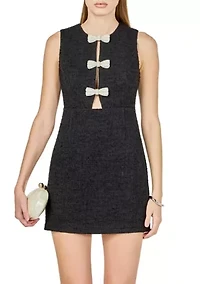 Pearl Bow Mini Dress