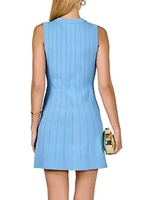 Women's Shank Button Knit Mini Dress