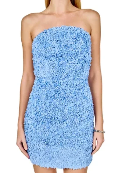 STRAPLESS FLORAL DRESS