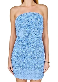 STRAPLESS FLORAL DRESS