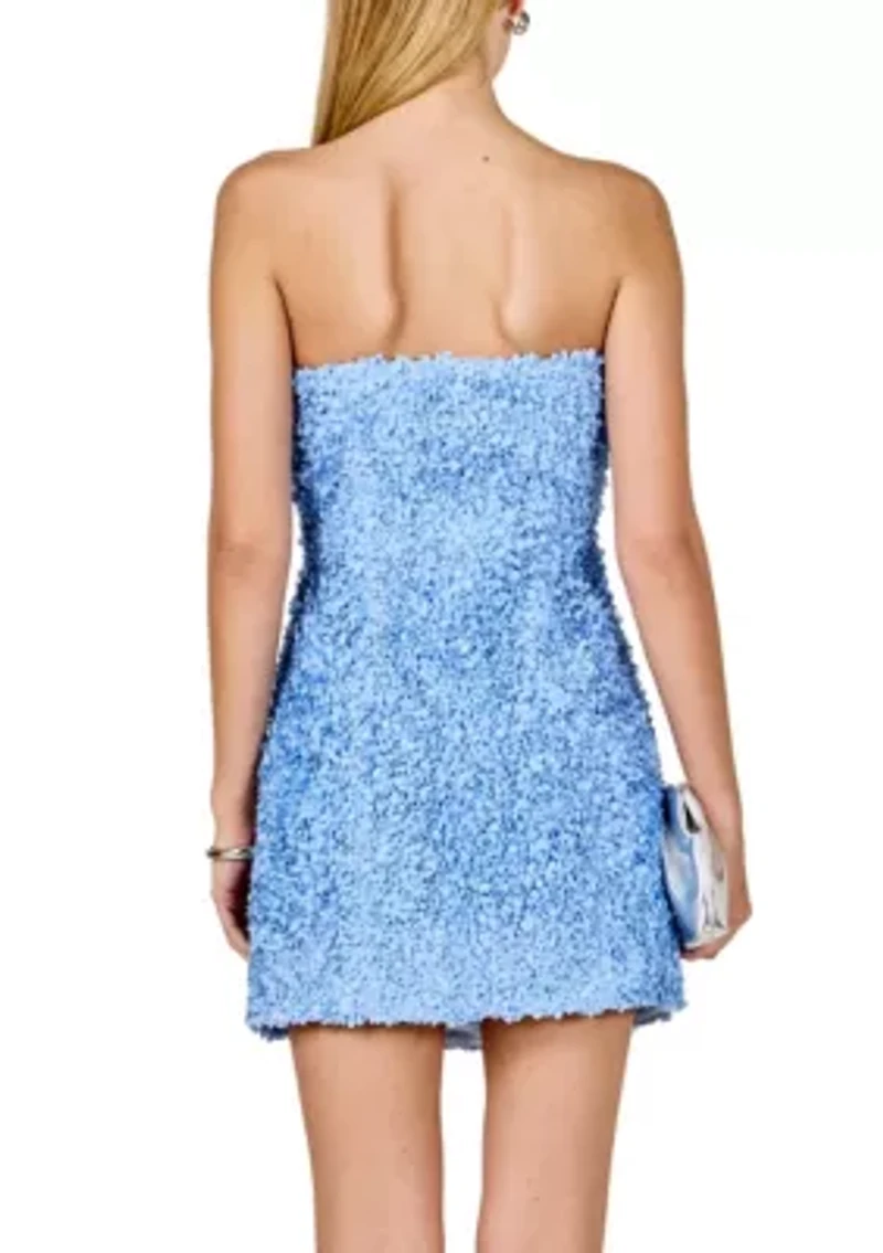 STRAPLESS FLORAL DRESS