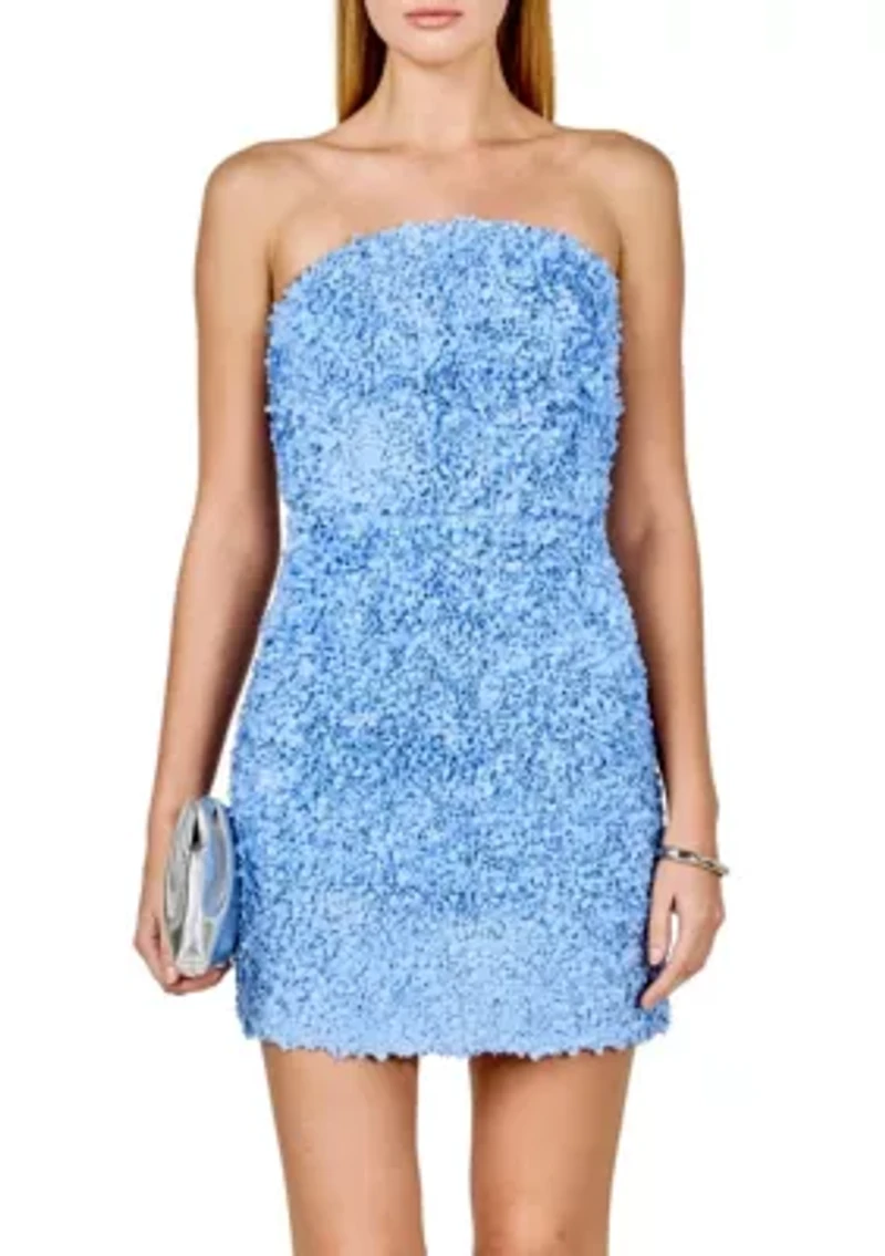 STRAPLESS FLORAL DRESS