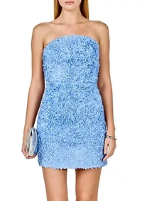 STRAPLESS FLORAL DRESS