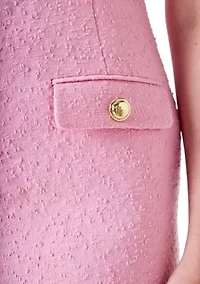 Tweed Cap Sleeve Mini Dress