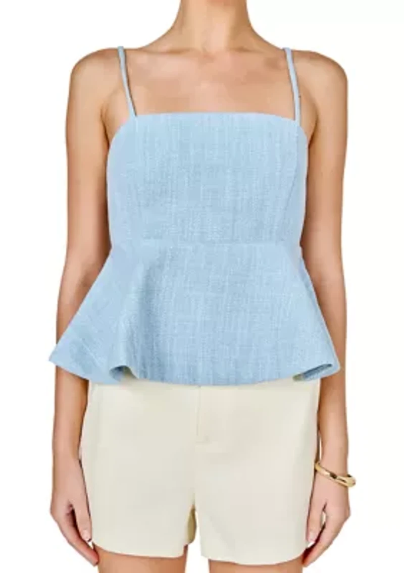 Tweed Baby doll Top