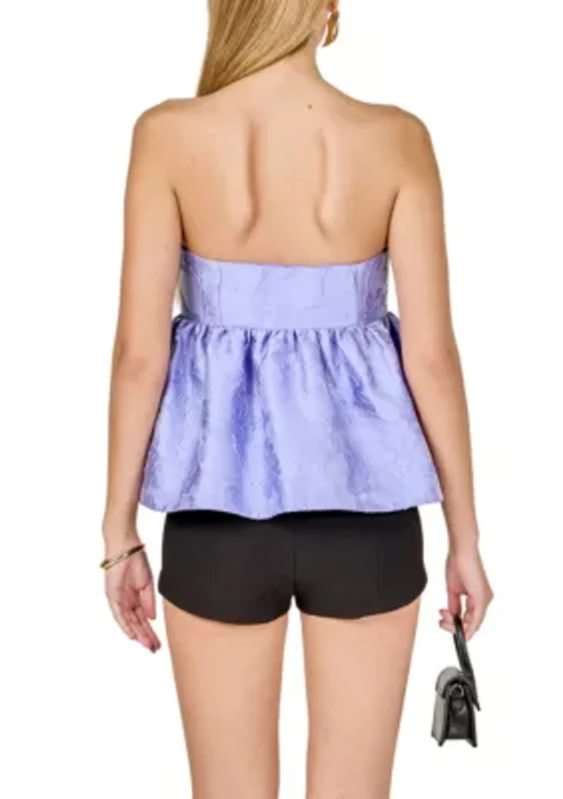Jacquard Babydoll Tube Top