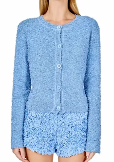 Textured Buttoned Sweater Cardigan