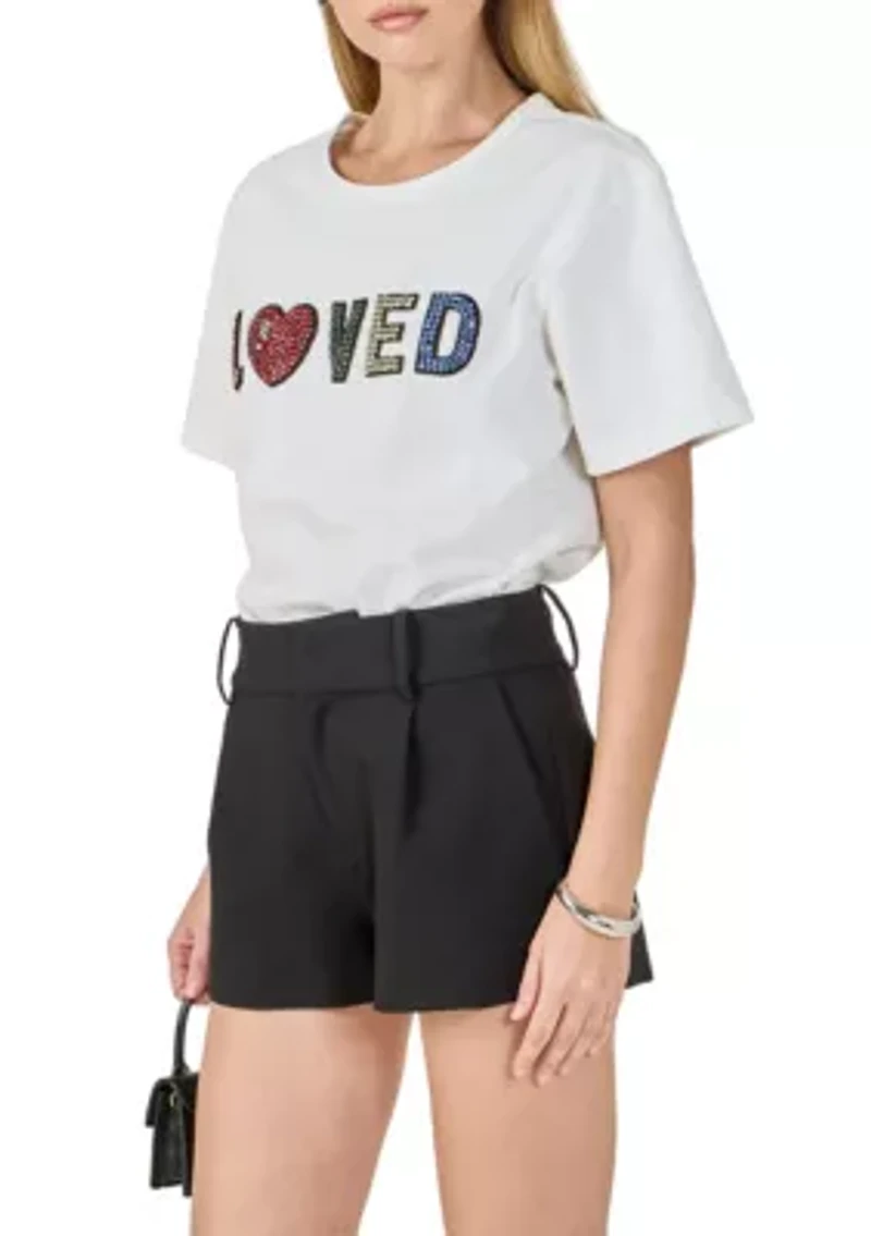 Love Jeweled Patch Top