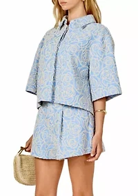 Embroidered detail Top