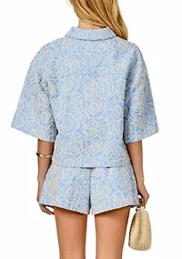 Embroidered detail Top