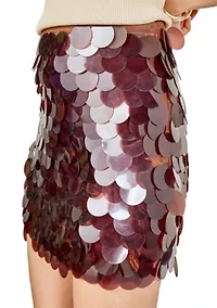 Sequined Half Skirt