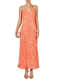 lace spaghetti strap Maxi Dress
