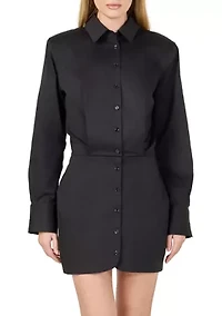 Button Up Long Sleeve Dress
