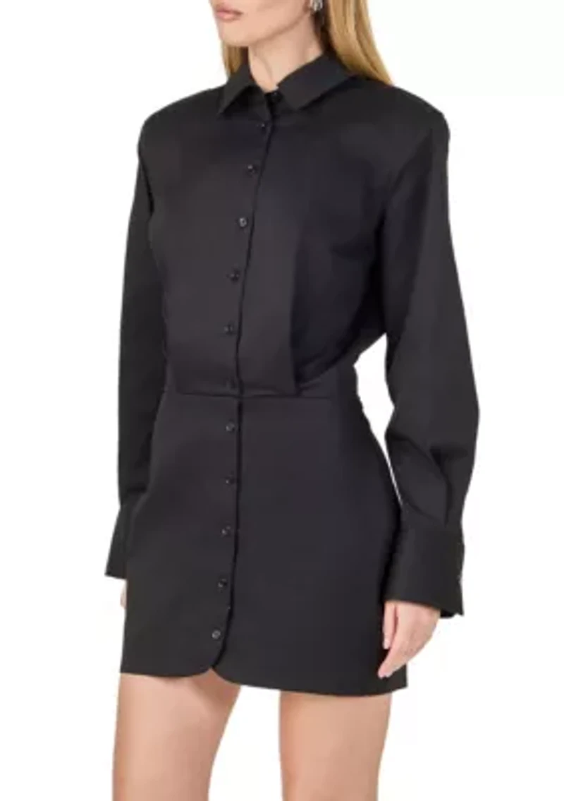 Button Up Long Sleeve Dress