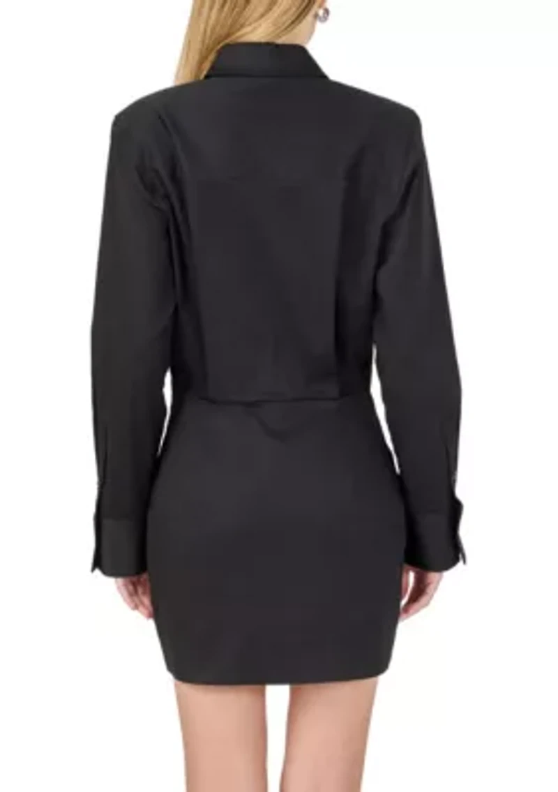 Button Up Long Sleeve Dress