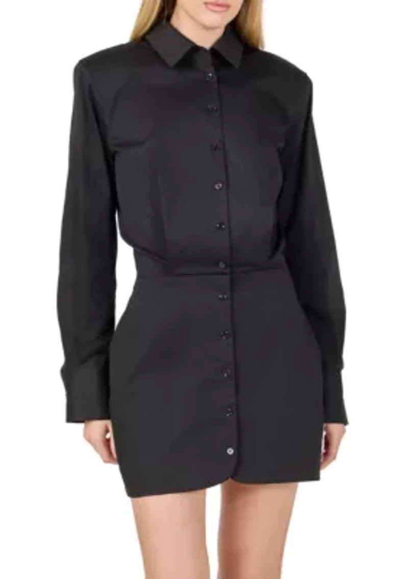 Button Up Long Sleeve Dress
