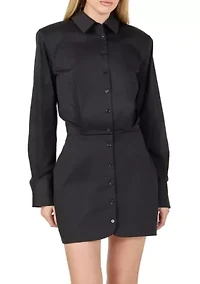 Button Up Long Sleeve Dress