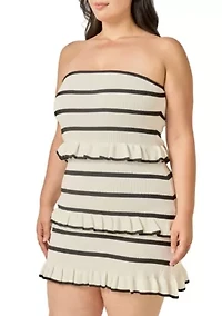Striped Tube Knit Mini Dress