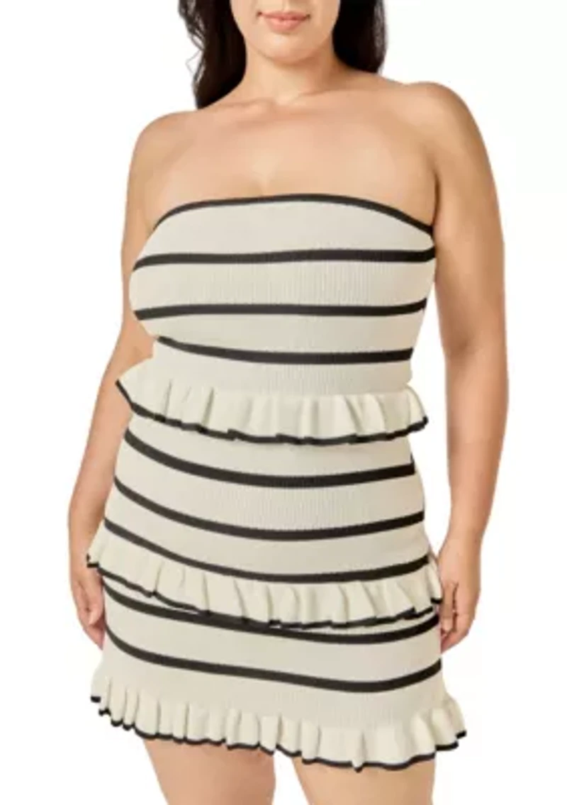 Striped Tube Knit Mini Dress