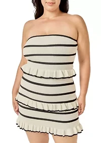 Striped Tube Knit Mini Dress