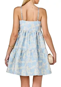 Floral Jacquard Mini Dress