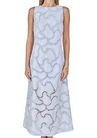 BEADED EMBELLISHMENT MIDI DRESS