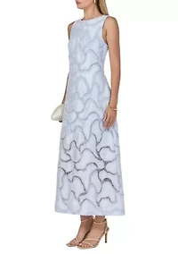 BEADED EMBELLISHMENT MIDI DRESS