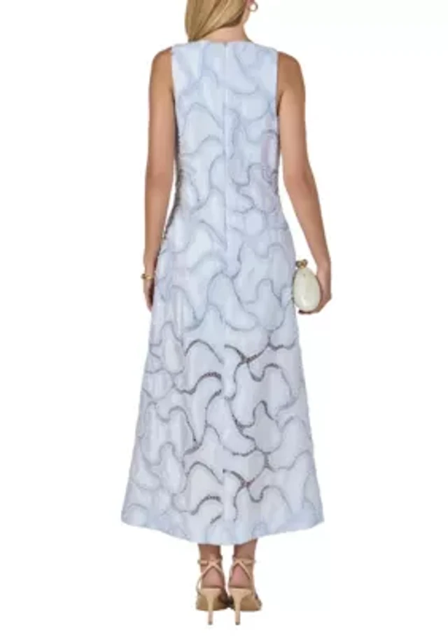 theia leona sequin embellished midi dress Theia Leona Sequin-Embellished Midi-Dress