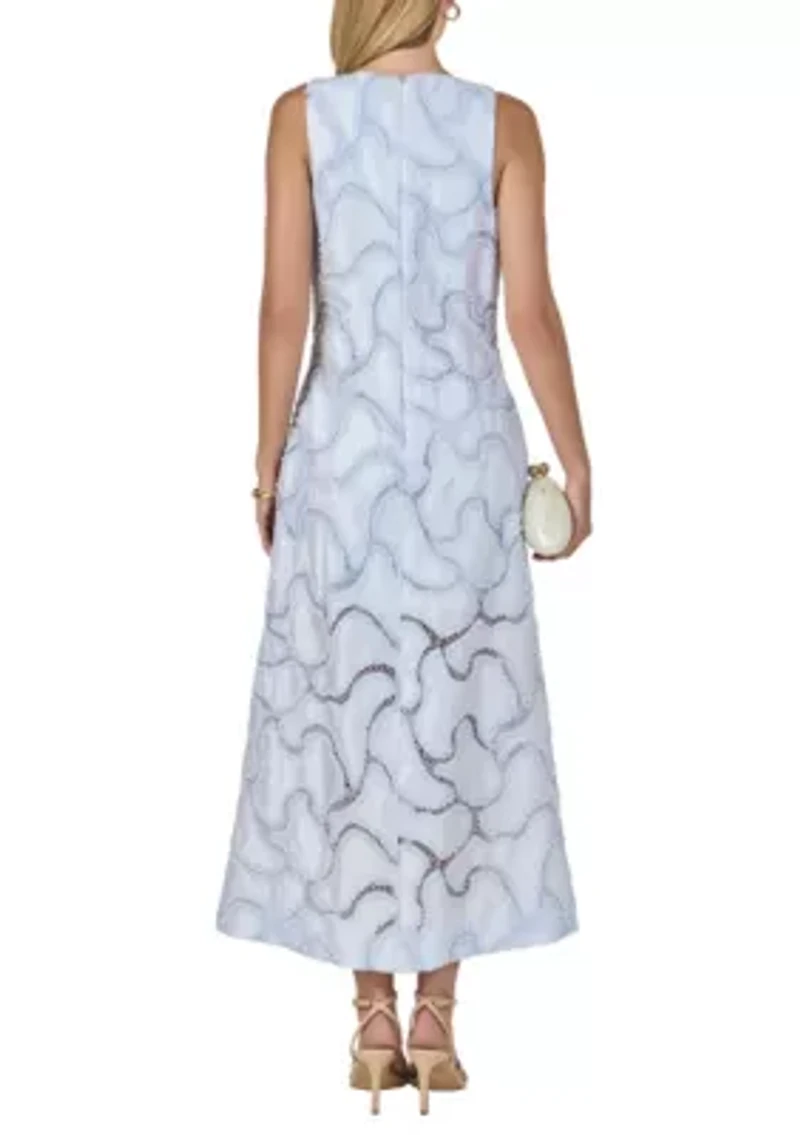 BEADED EMBELLISHMENT MIDI DRESS