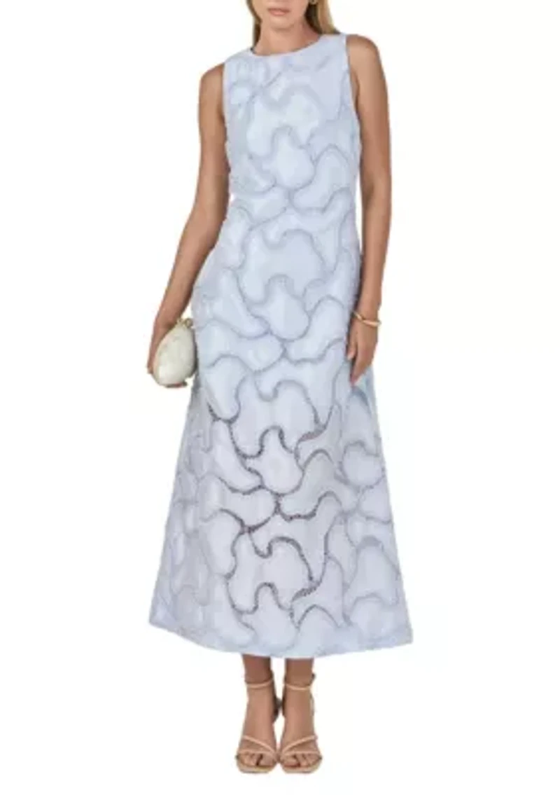 BEADED EMBELLISHMENT MIDI DRESS