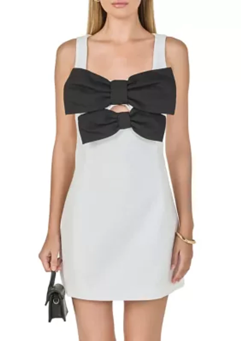 Bow Cutout Mini Dress