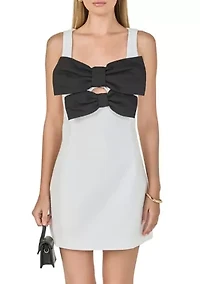 Bow Cutout Mini Dress