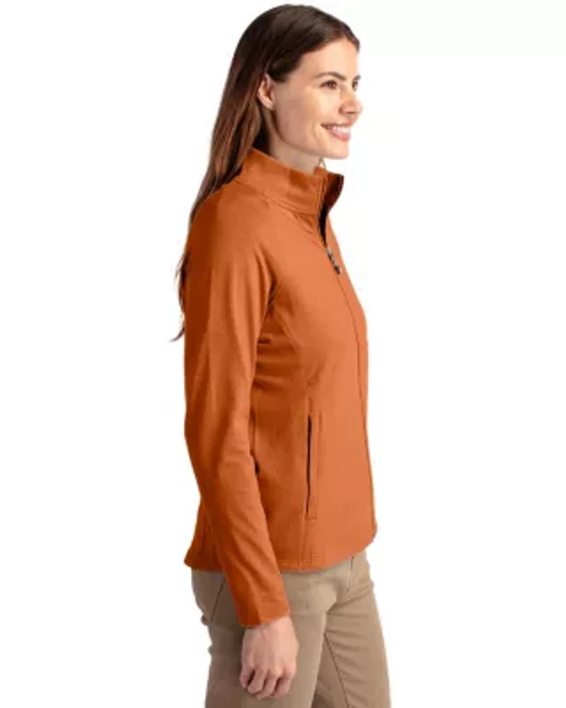 Cutter & Buck Adapt Eco Knit Heather Recycled Womens Full Zip