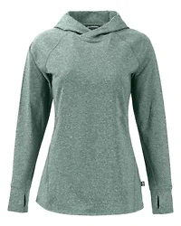 Cutter & Buck Adapt Knit Recycled Womens Heathered Hooded Pullover