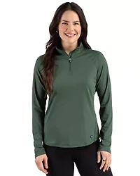 Cutter & Buck Prospect Epic Confidence Recycled Textured Stretch Womens Quarter Zip