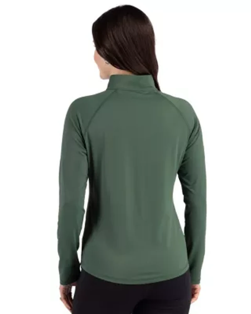 Cutter & Buck Prospect Epic Confidence Recycled Textured Stretch Womens Quarter Zip