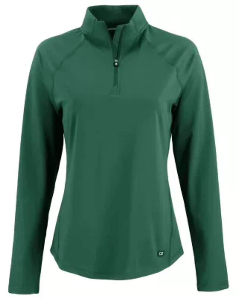 Cutter & Buck Prospect Epic Confidence Recycled Textured Stretch Womens Quarter Zip