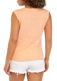 Juniors' Sleeveless Muscle Tank