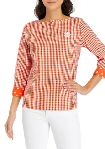 NCAA Clemson Tigers Gordon Gingham Shirt