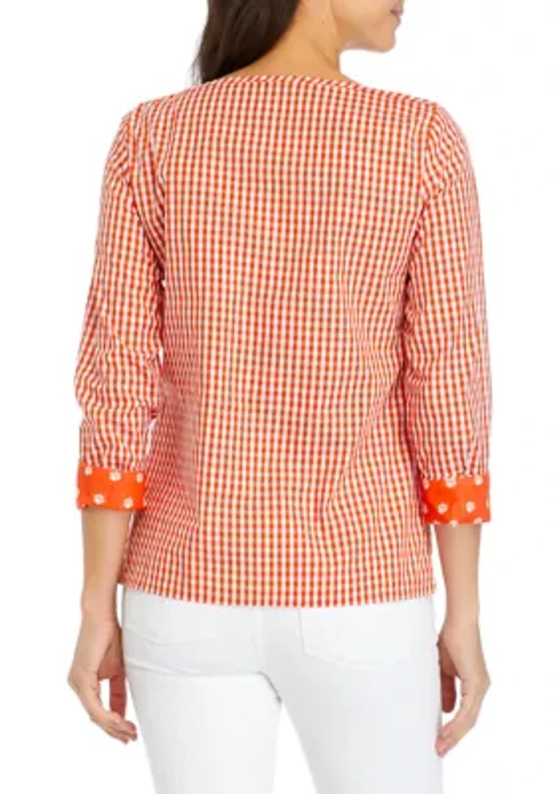 NCAA Clemson Tigers Gordon Gingham Shirt