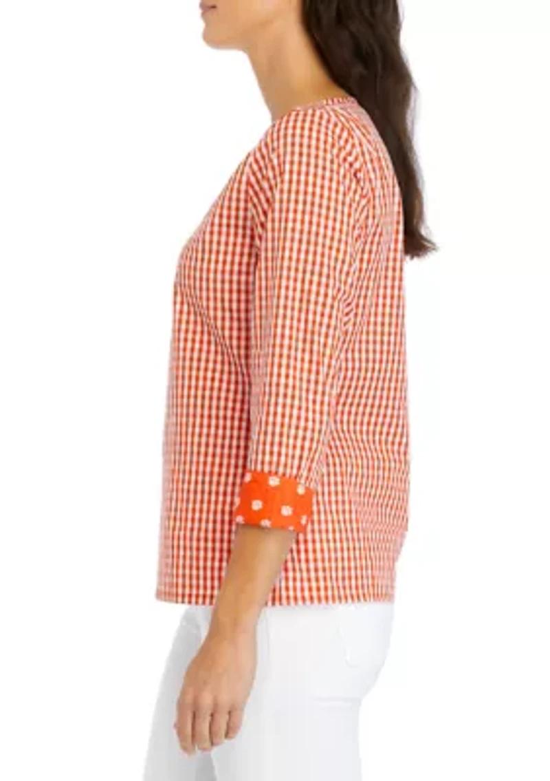 NCAA Clemson Tigers Gordon Gingham Shirt