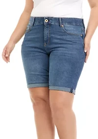 Plus Willow Roll Cuff Bermuda Shorts