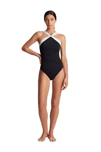 High Neck One Piece Swimsuit