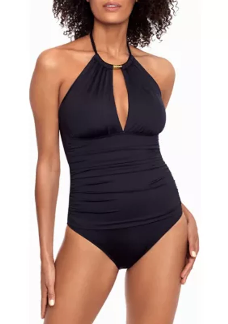 High Neck One Piece Swimsuit
