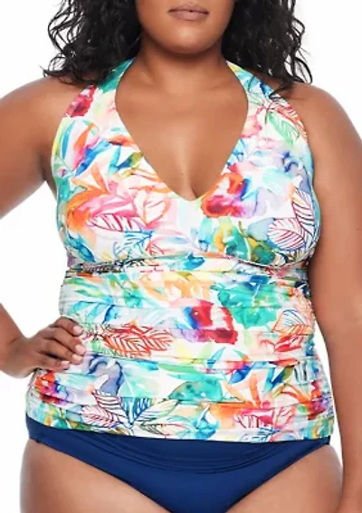 Plus Tummy Control Halterkini Swim Top