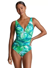 Ring Over The Shoulder One Piece Swimsuit